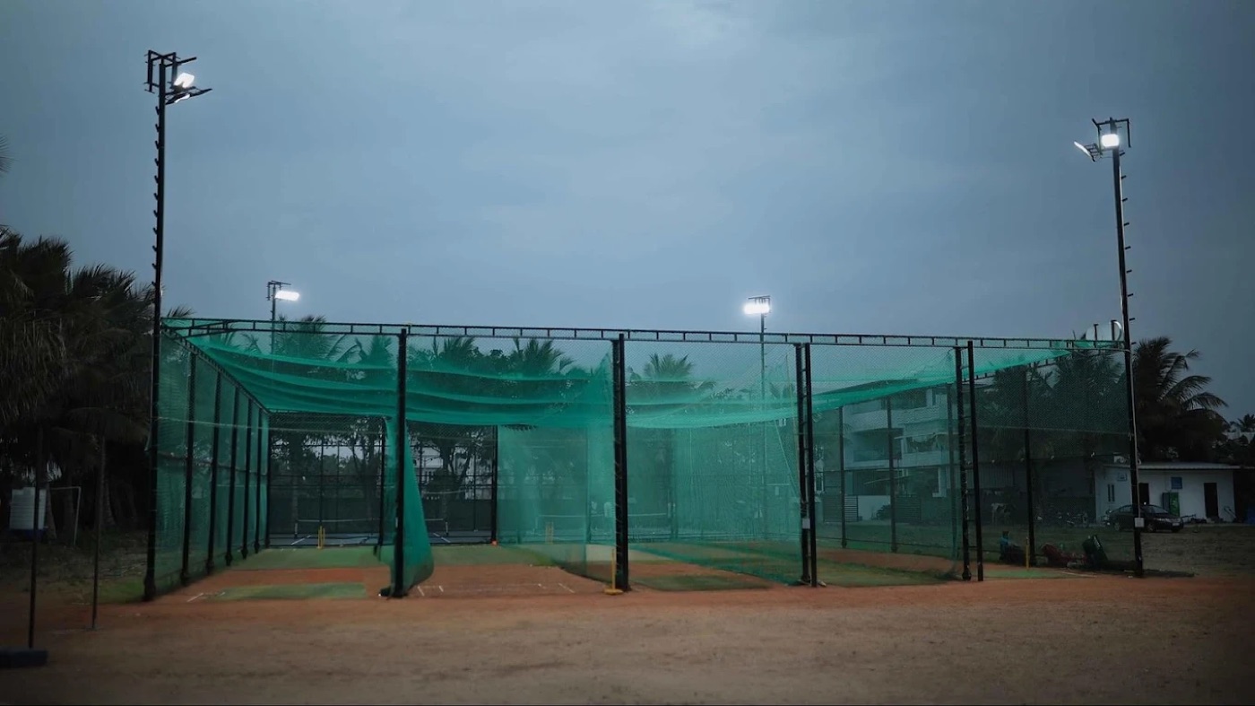 Floodlit cricket nets at SAC02, our second Sporfy Activity Centre