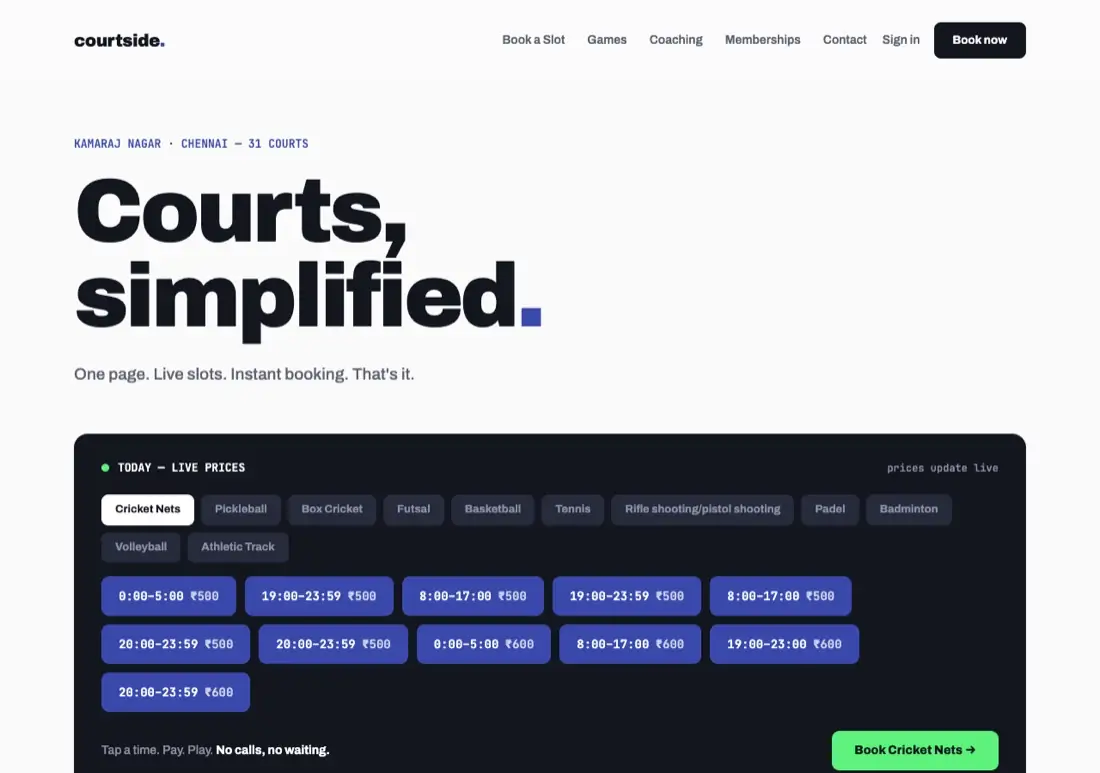 Playline template, home page