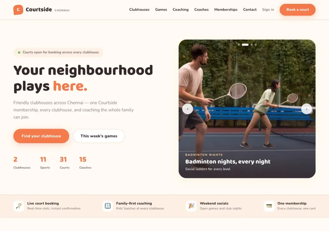 Rally & Co. template, home page