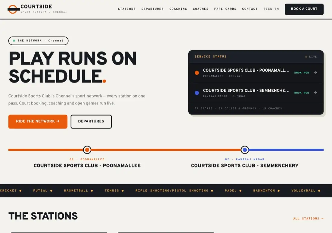 Meridian Network template, home page